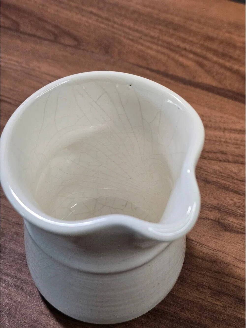 Vintage Metlox California Pottery White Ceramic Creamer Pitcher